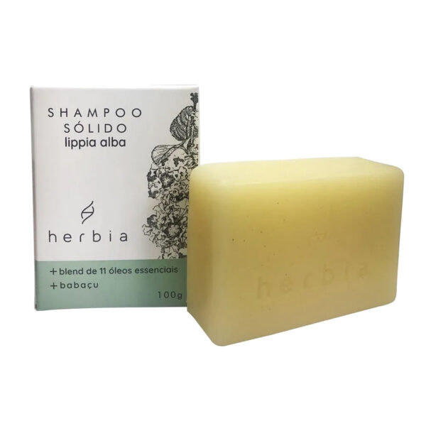 Shampoo Sólido Fortalecedor Lippia Alba Vegano – 100 g HERBIA