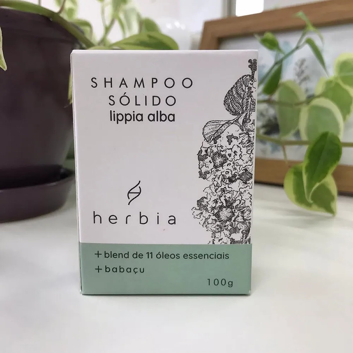 sha002 Shampoo Sólido Fortalecedor Lippia Alba Vegano – 100 g HERBIA - Imagem 2