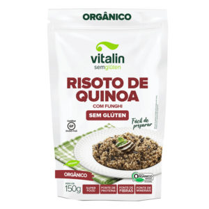 Mistura de risoto de quinoa com fungui organico