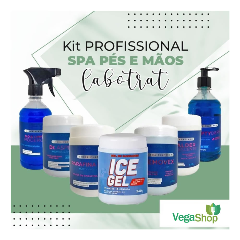 002 Kit Spa dos Pés & Mãos Platinum com 7 itens Labotrat - Imagem 2
