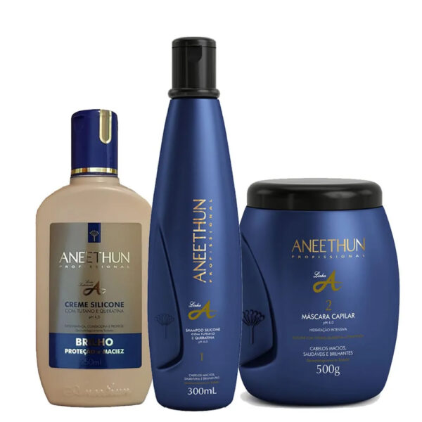 Kit Aneethun champoo creme e máscara