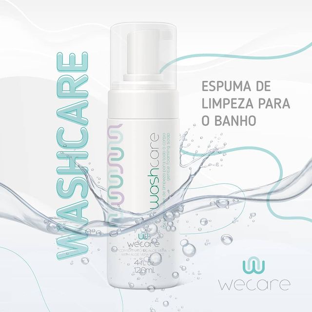 244396851_387184209743265_6459177739929382828_n Washcare limpeza e prevenção de ressecamento da pele Wecare 120g - Imagem 2