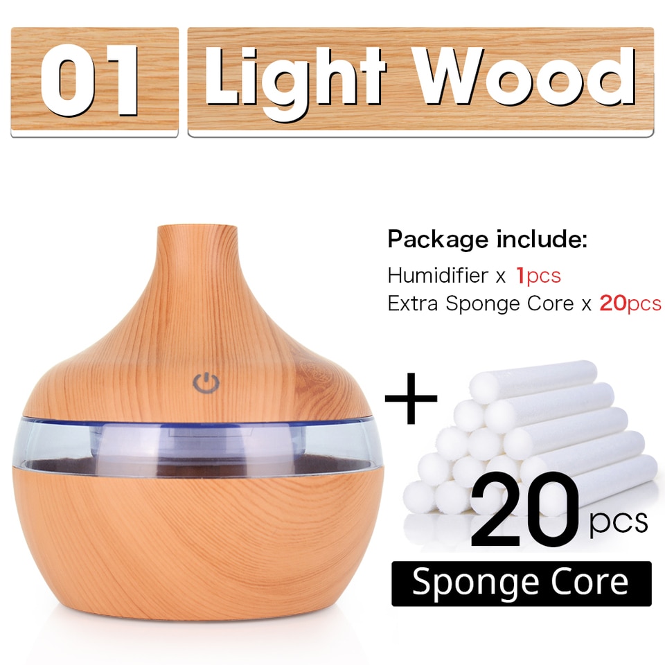 H9bea044b3abb47208e302bf0f806688aS-1.jpg_960x960-1.jpg Difusor aromatizador de ambientes USB com luz LED 300ml - Imagem 5