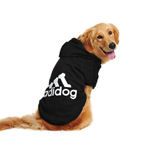 Moleton com capuz para cães tamanhos variados Adidog
