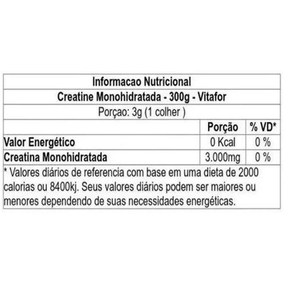 creatina-vitafor-003 Creatine Monohidratada 100% Pura Vitafor 300gr - Imagem 3