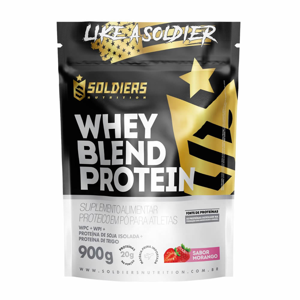21107502297f3d8f74e Whey Blend Protein Concentrado e Isolado 900g Soldiers Nutrition - Imagem 4