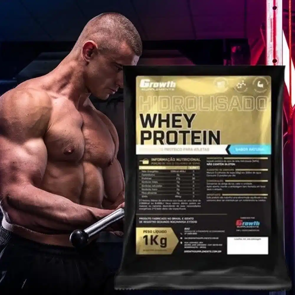 Whey Protein Hidrolisado 1Kg Sabor Natural Growth Supplements