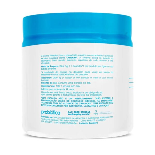 creatina creapure 100% pura probiótica 150g
