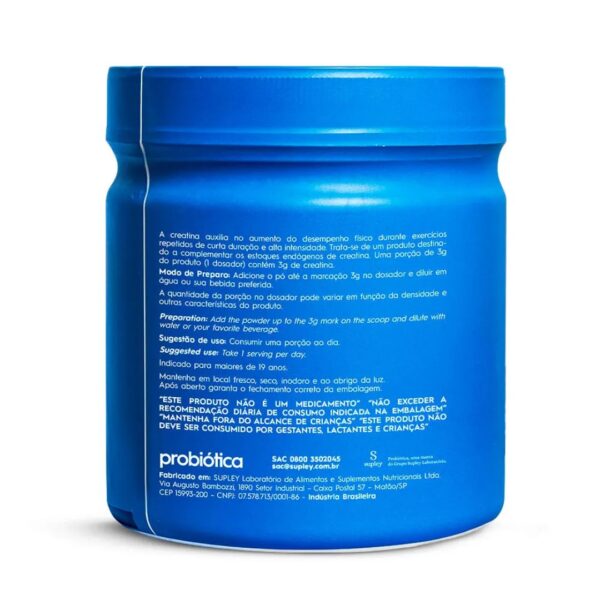 creatina monohidratada 100% pura probiótica 300g