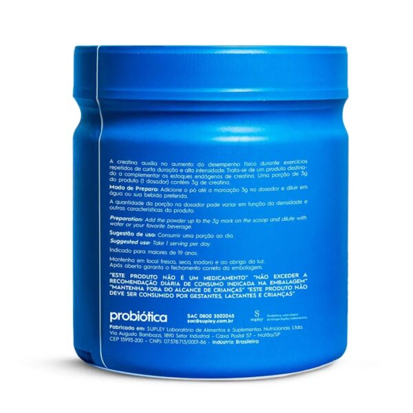 creatina monohidratada 100% pura probiótica 300g
