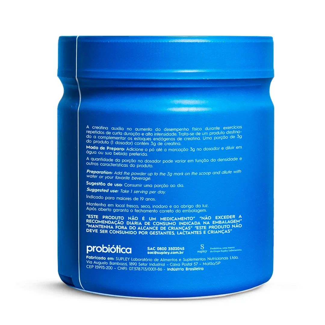 creatina monohidratada 100% pura probiótica 100g creatina monohidratada 100% pura probiótica 300g