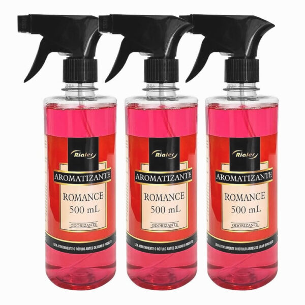 Kit com 3 Aromatizantes Automotivo e Ambientes Rialer 500ml