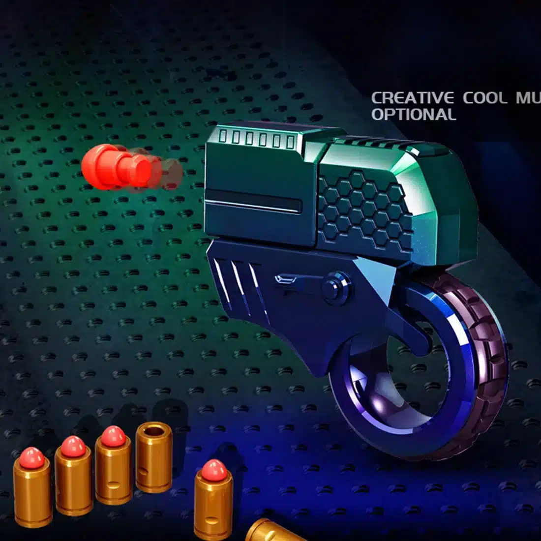 S1898cb24ccb348358e2ca7dc244582e4C.webp Anel Mini Pistola de Descompressão em Liga de Zinco Brinquedo - Imagem 3