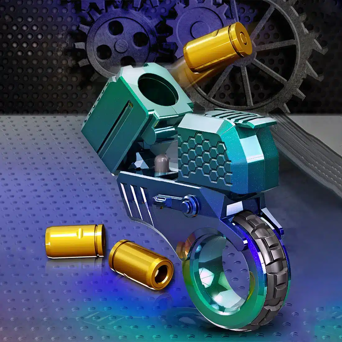 S44e536af21374814b5e47184206abf0eO.webp Anel Mini Pistola de Descompressão em Liga de Zinco Brinquedo - Imagem 4