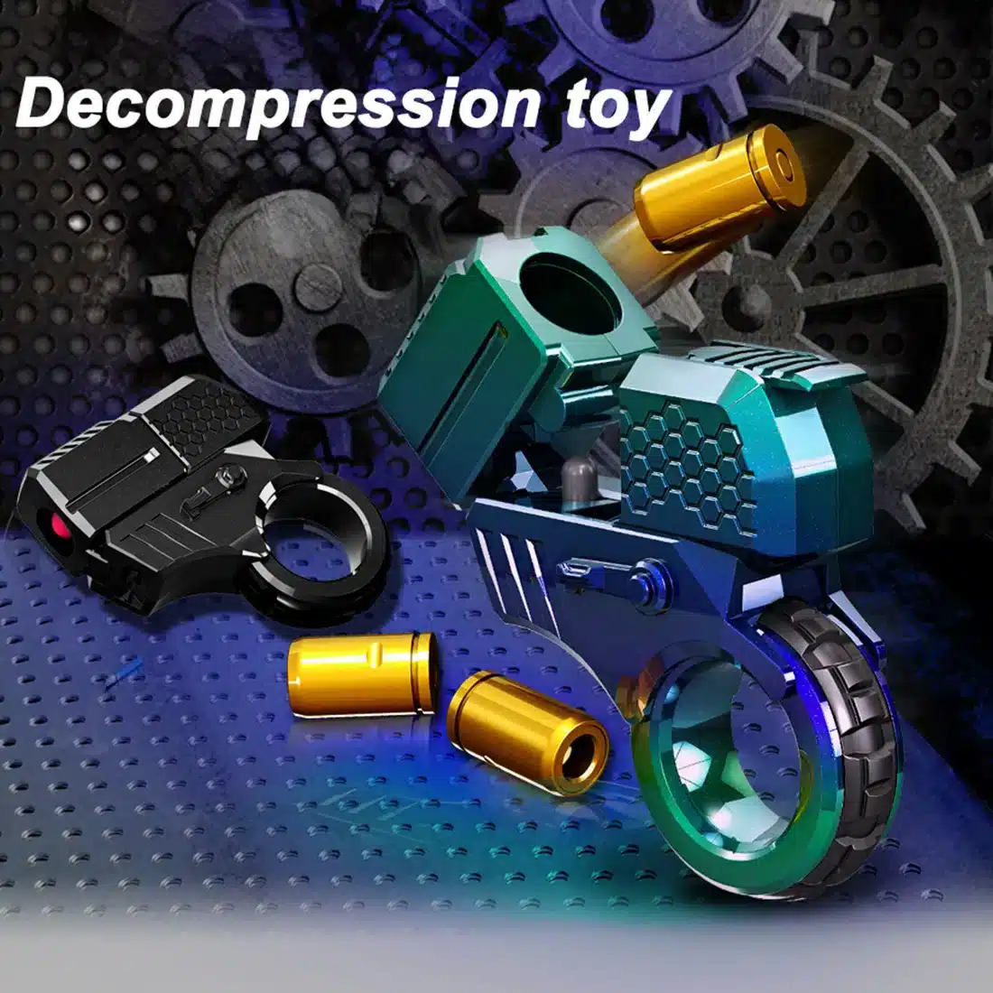 S51024e48271d4428b9332bcc82ac48dft.webp Anel Mini Pistola de Descompressão em Liga de Zinco Brinquedo - Imagem 2