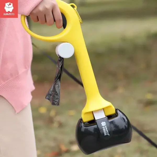 Coletor de cocô portátil para cães e gatos com dispenser para sacos plásticos