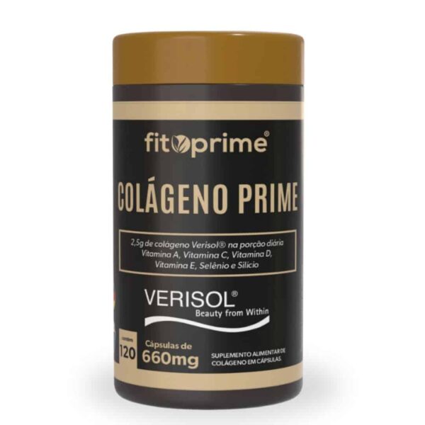 Colágeno Prime Verisol Com Silício Selênio Vitaminas A C D E Fitoprime 120 Cápsulas