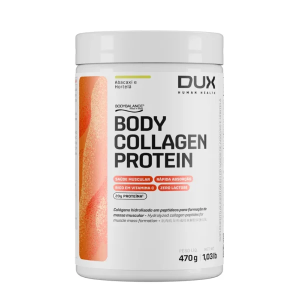 Body Collagen Protein em peptídeos Pote 470g Dux Nutrition