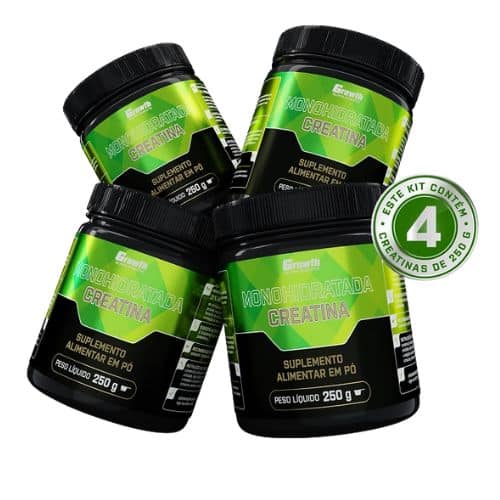 Kit Creatina Monohidratada 1kg Growth Supplements